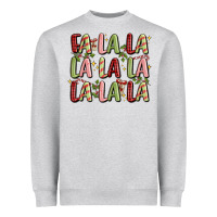 Heather Grey fa la la la la la la la la Heavyweight Sweatshirt - MaliasSmallBusiness