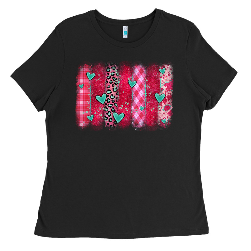 Valentines Day Brushstroke Ladies Tee by OliviaCreatesArt | Teevron