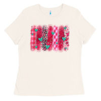 Bone valentines day brushstroke Ladies Tee - OliviaCreatesArt