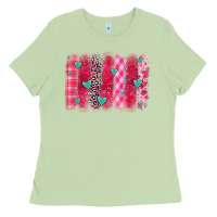 Matcha valentines day brushstroke Ladies Tee - OliviaCreatesArt