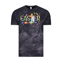 Cloud Black easter cross with bunny Vintage Tee - MaliasSmallBusiness