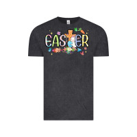 Vintage Black easter cross with bunny Vintage Tee - MaliasSmallBusiness