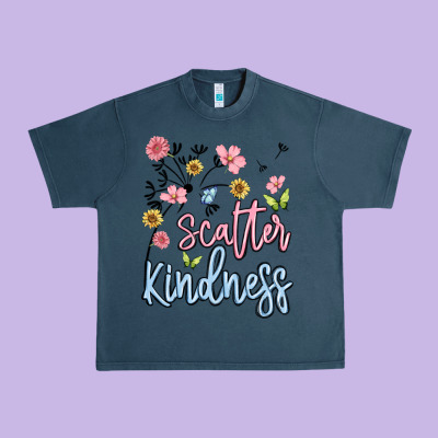 Scatter Kindness Urban Heavy Tee Designed By Maliassmallbusiness
