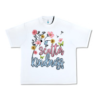 White scatter kindness Urban Heavy Tee - MaliasSmallBusiness