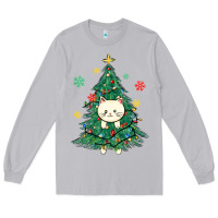 Moon Dust christmas tree cat Long Sleeve Tee - MaliasSmallBusiness