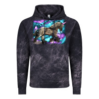 Cloud Black black unicorn Vintage Hoodie - LillyAllenDesigns