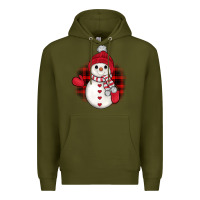 Army Green snowman christmas Premium Hoodie - JahusDesignShop