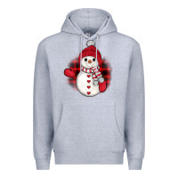 Heather Grey snowman christmas Premium Hoodie - JahusDesignShop