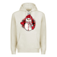 Oatmeal Heather snowman christmas Premium Hoodie - JahusDesignShop