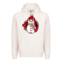 Pale Pink snowman christmas Premium Hoodie - JahusDesignShop