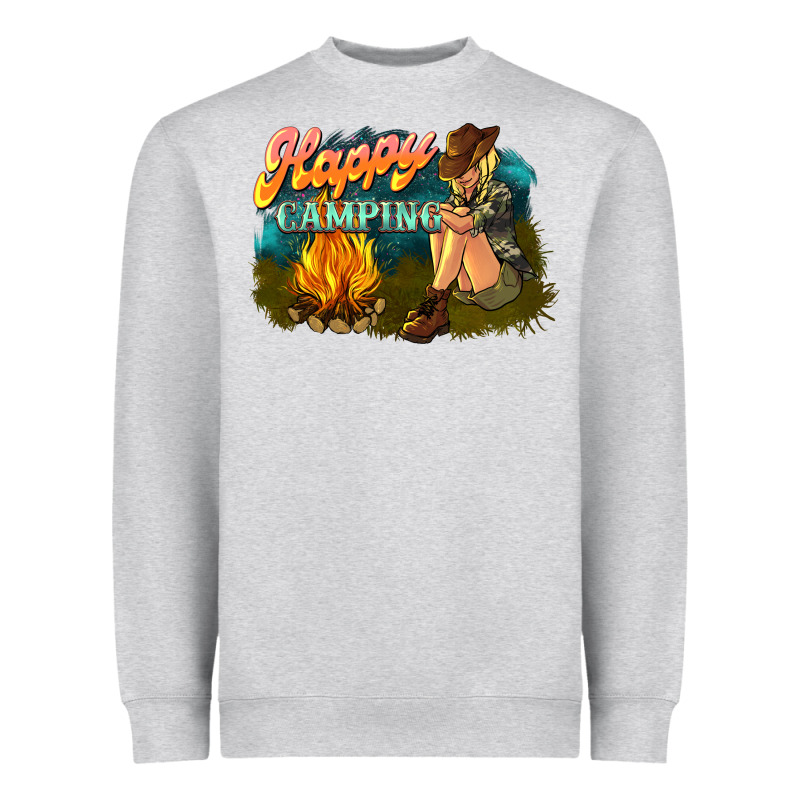 Happy Camping Heavyweight Sweatshirt by NancyCooperArtShop | Teevron