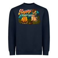 Navy happy camping Heavyweight Sweatshirt - NancyCooperArtShop