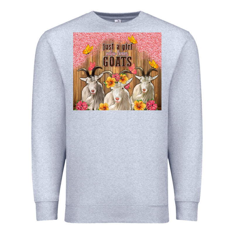 Just A Girl Who Loves Goats Tumbler Premium Sweatshirt by TumblerDesignByShophia | Teevron