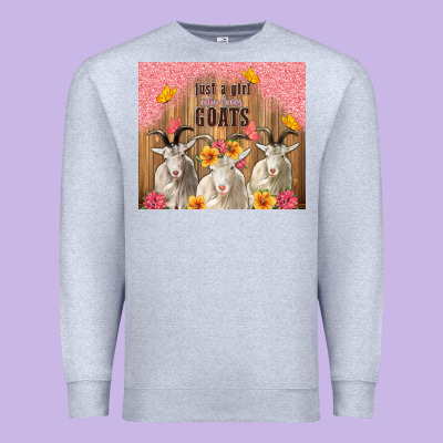Just A Girl Who Loves Goats Tumbler Premium Sweatshirt Designed By Tumblerdesignbyshophia