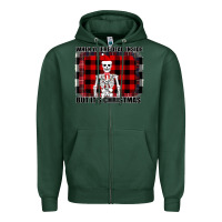 Sports Green When You re Dead Inside But It Christmas Skeleton Zipper Hoodie - Bettercallsaul