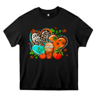 Black western leopard  fall   hearts Heavy Core Tee - AdoDesignShop