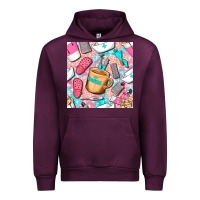 Mauve Wine hospital nurse coffee cups with leopard seamless pattern bbs Urban Hoodie - BundleAndBundleShop