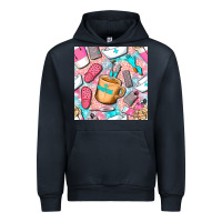 Navy hospital nurse coffee cups with leopard seamless pattern bbs Urban Hoodie - BundleAndBundleShop