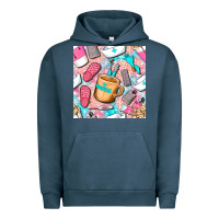 Pigment Midnight Navy hospital nurse coffee cups with leopard seamless pattern bbs Urban Hoodie - BundleAndBundleShop