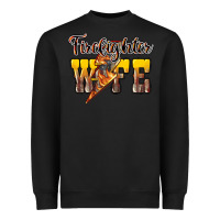 Black firefighter wife lightning bolt Heavyweight Sweatshirt - NancyCooperArtShop