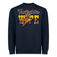 Navy firefighter wife lightning bolt Heavyweight Sweatshirt - NancyCooperArtShop