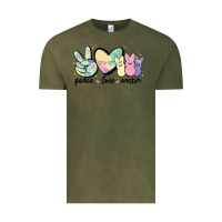 Vintage Olive peace love peeps Vintage Tee - MaliasSmallBusiness