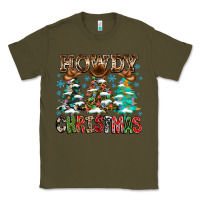 Army Green Howdy Christmas Classic Tee - CowhideDigitalArt