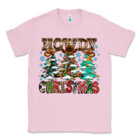 Bubblegum Pink Howdy Christmas Classic Tee - CowhideDigitalArt