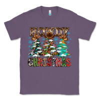 Lavender Howdy Christmas Classic Tee - CowhideDigitalArt