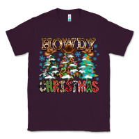 Plum Howdy Christmas Classic Tee - CowhideDigitalArt