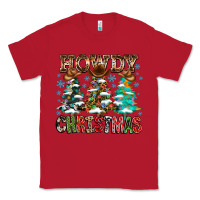 Red Howdy Christmas Classic Tee - CowhideDigitalArt