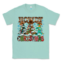 Seafoam Howdy Christmas Classic Tee - CowhideDigitalArt