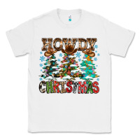 White Howdy Christmas Classic Tee - CowhideDigitalArt