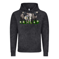 Vintage Black baby sheeps with daisies Vintage Hoodie - LillyAllenDesigns
