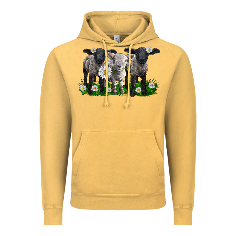 Baby Sheeps With Daisies Vintage Hoodie by LillyAllenDesigns | Teevron