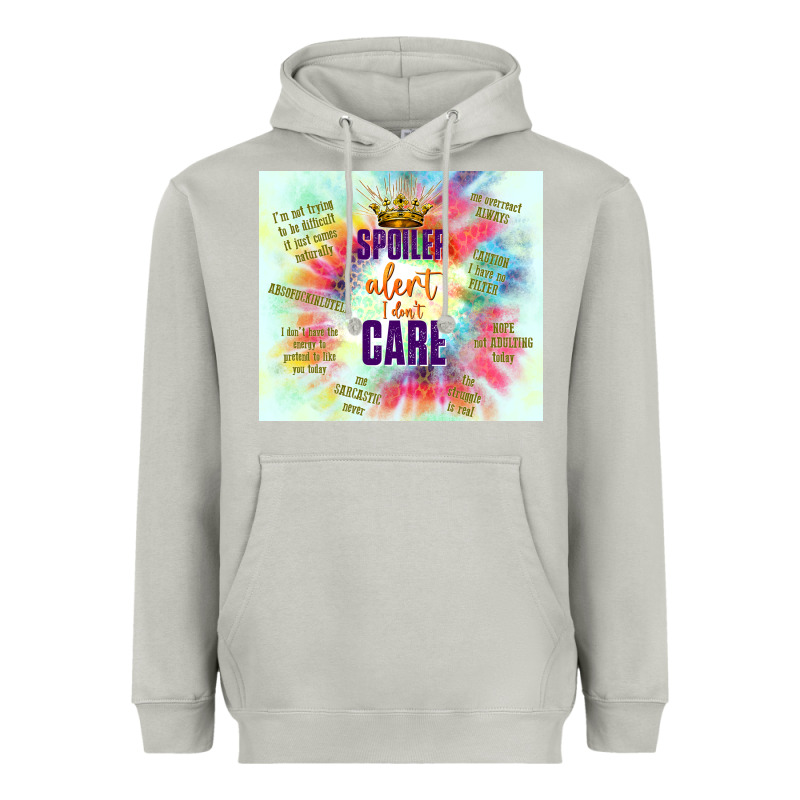 Spoiler Alert I Don't Care Heavyweight Hoodie by TumblerDesignByShophia | Teevron