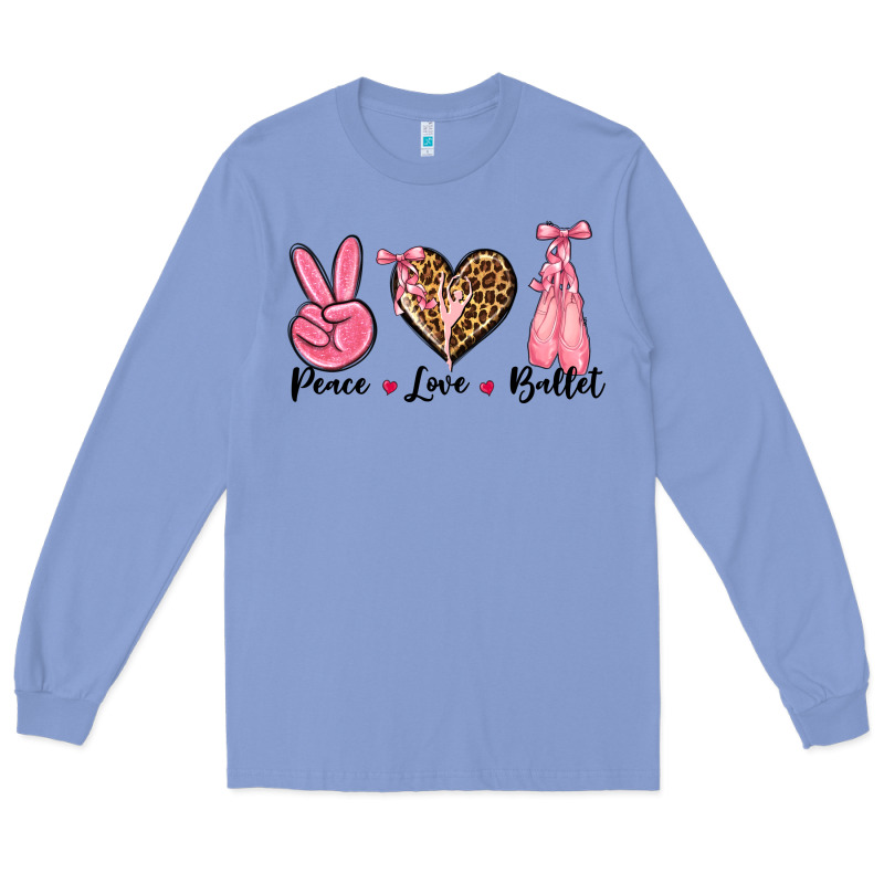 Peace Love Ballet Long Sleeve Tee by NancyCooperArtShop | Teevron