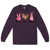Plum peace love ballet Long Sleeve Tee - NancyCooperArtShop