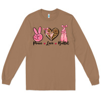Toasted Coconut peace love ballet Long Sleeve Tee - NancyCooperArtShop