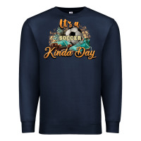 Navy It's a Soccer Kinda Day Premium Sweatshirt - HowdyJamesFarm