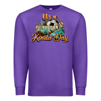 Purple It's a Soccer Kinda Day Premium Sweatshirt - HowdyJamesFarm