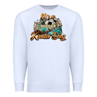 White It's a Soccer Kinda Day Premium Sweatshirt - HowdyJamesFarm