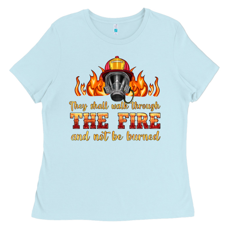 The Fire With Firefighter Air Mask Ladies Tee by HRA Design Shop | Teevron