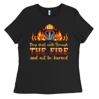 Black the fire with firefighter air mask Ladies Tee - HRA Design Shop