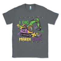 Charcoal Heather i dig mardi gras Classic Tee - MaliasSmallBusiness