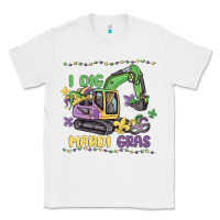 White i dig mardi gras Classic Tee - MaliasSmallBusiness