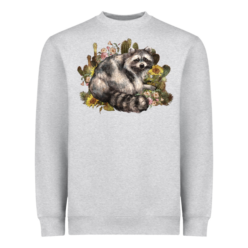 Floral Racoon Western Heavyweight Sweatshirt by NancyCooperArtShop | Teevron
