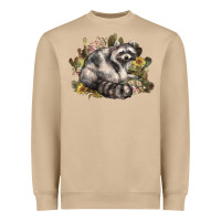 Mushroom floral racoon western Heavyweight Sweatshirt - NancyCooperArtShop
