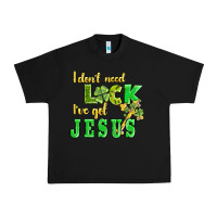 Black i dont need luck i have got jesus Urban Heavy Tee - AdoDesignShop
