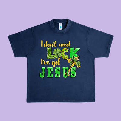 I Dont Need Luck I Have Got Jesus Urban Heavy Tee Designed By Adodesignshop